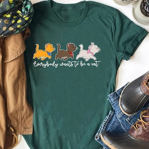 Cute Disney The Aristocats Everybody Wants To Be A Cat Comfort Colors T-Shirt, Berlioz Marie Toulouse Kittens, Cute Cats Kittens Shirt