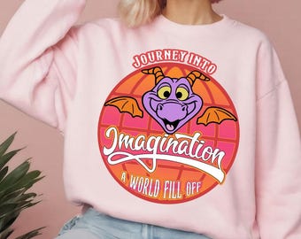 Disney Figment Dragon Comfort Colors T-Shirt, Journey Into A World Full Of Imagination, One Little Spark Of Inspiration, Disney Epcot Shirt