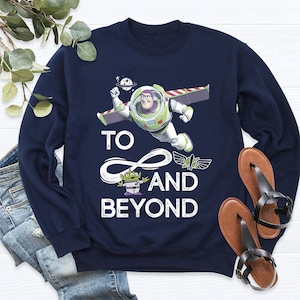 Disney Pixar Toy Story Buzz Lightyear To Infinity and Beyond Koszulka, Disneyland Family Vacation, Prezent urodzinowy dla dorosłych i dzieci