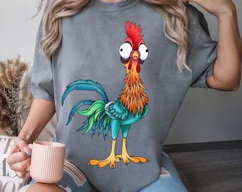 Disney Pixar Moana Lustig Hei Hei Der Hahn Komfort Farben T-Shirt, Animal Kingdom Disneyland Familienurlaub Shirt, Geburtstagsgeschenk Tee