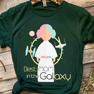 Star Wars Princess Leia Best Mom In The Galaxy Comfort Colors T-Shirt, Mother&#39;s Day Tee, Disneyland Family Vacation Shirt, Birthday Gift Tee