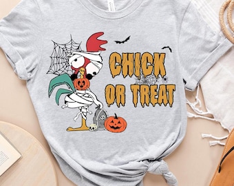 Disney Pixar Moana Hei Hei Rooster Chick Or Treat Halloween Party Comfort Colors Shirt, Disneyland Mickey's Not So Scary Family Matching Tee
