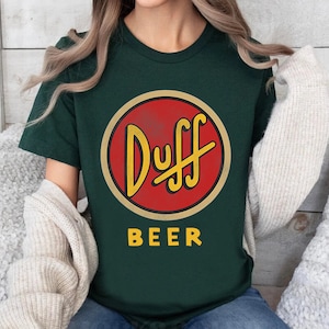 The Simpsons Duff Beer klassiek logo T-shirt comfortabele kleuren, Homer Simpson&#39;s biershirt, The Simpsons Beer Homer Simpson biershirt