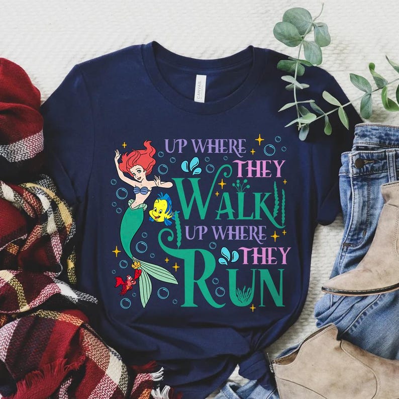 a t - shirt that says, up where they walk up where they run