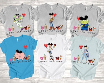 Disney Pixar Toy Story Full Characters Best Day Ever Comfort Colors T-Shirt, Toy Story Snacks Shirt, Magic Kingdom Disneyland Matching Shirt