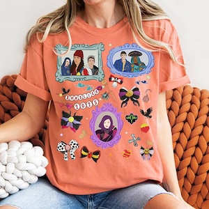 Personalisierte Disney Nachkommen Kokette Bögen Comfort Farben T-Shirt, Prinzessin Evie Uma T-Shirt, Magic Kingdom Disneyland Familie Passendes Shirt