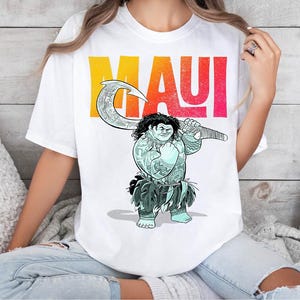Disney Moana Maui Demigod Comfort Colors T-Shirt, Magic Kingdom Disneyland Family Vacation Shirt, Birthday Gift Tee