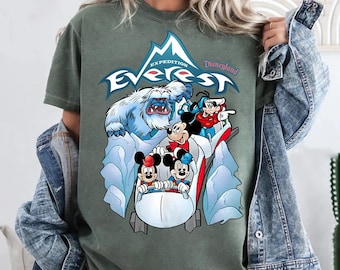 Mickey & Friends Expedition Everest Yeti Comfort Colors T-Shirt, Forbidden Mountain Animal Kingdom Disneyland Family Vacation Tee