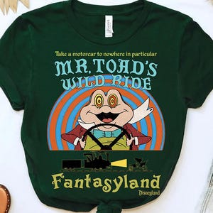 Retro Disney Mr. Toads wilde Fahrt Fantasyland Comfort Farben T-Shirt, Magic Kingdom Disneyland Familienurlaub Shirt, Geburtstagsgeschenk Tee