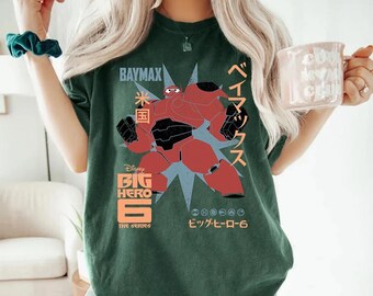 Disney Big Hero 6 TV Series Baymax Poster Comfort Colors T-Shirt, Baymax Shirt, Magic Kingdom Disneyland Vacation Shirt, Birthday Gift Tee