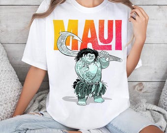 Camiseta Disney Moana Maui Demigod Comfort Colors, camiseta Magic Kingdom Disneyland Family Vacation, camiseta de presente de aniversário