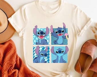 Disney Stitch Emotions Comfort Colors T-Shirt, Lilo and Stitch Tee, WDW Epcot Theme Park Tee, Magic Kingdom Disneyland Family Matching Shirt