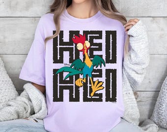 Funny Disney Moana Hei Hei Comfort Colors T-Shirt, Heihei the Rooster Tee, Magic Kingdom Disneyland Family Vacation Shirt, Birthday Gift Tee