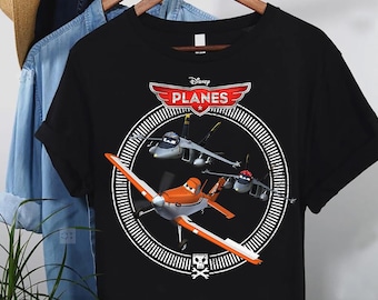 Disney Planes Dusty Crophopper With Bravo And Echo Comfort Colors T-Shirt, Magic Kingdom Disneyland Family Vacation Matching Tee