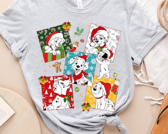 Disney 101 Dalmatians Christmas Comfort Colors T-Shirt, Mickey&#39;s Very Merry Xmas, Magic Kingdom Disneyland Shirt, Birthday Gift Tee