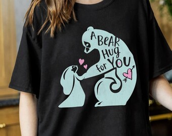 Disney Brave Merida A Bear Hug For You Graphic Comfort Colors T-shirt, Koszulka Bear Hug, Merida T-shirt, Brave Tee, Koszulka na Dzień Matki