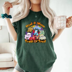 Pixar Cars Halloween Truck oder Treat Comfort Farben T-Shirt, Mickey's Not So Scary Halloween Party T-Shirt, Familie Passende Disney Shirts,