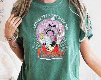 Vintage Disney Villains Fantasmic Mickey Mouse Comfort Colors Shirt, Fantasia Sorcerer Disney Shirt, Magic Kingdom Disneyland Shirt