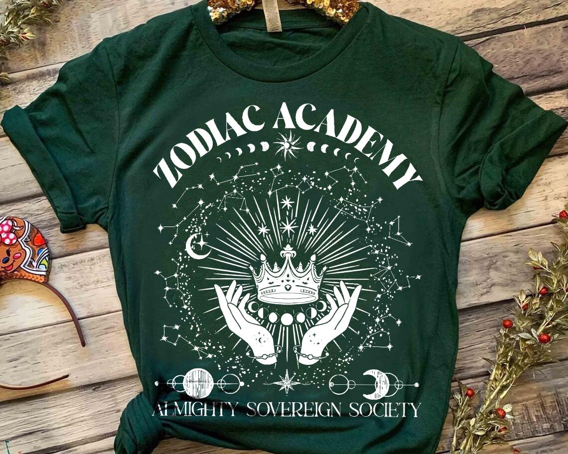 Zodiac Academy Comfort Colors Shirt, Celestial Heirs Band, House Terra Aer Ignis Aqua, Professor Lance Orion, Almighty Sovereign Society Tee