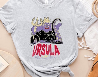 Disney Villains The Little Mermaid Ursula Comfort Colors T-Shirt, WDW Epcot Theme Park, Magic Kingdom Disneyland Family Matching Shirt