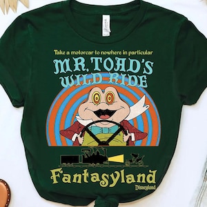 Retro Disney Mr. Toad's Wild Ride Fantasyland Comfort Colors T-Shirt, Magic Kingdom Disneyland Family Vacation Shirt, Birthday Gift Tee