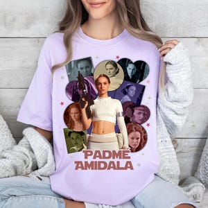 Star Wars Padme Amidala Photos Vintage Comfort Colors T-shirt, Attack Of The Clones Tee, Galaxy&#39;s Edge Disneyland Matching Shirt