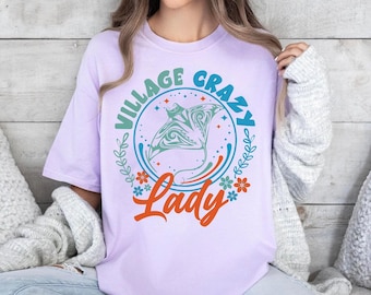 Camiseta Disney Moana Village Crazy Lady Comfort Colors, camiseta de la princesa Moana, camiseta para abuela, regalo para la abuela, camiseta de la abuela Tala