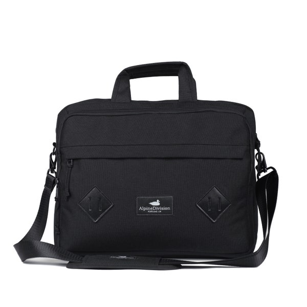 Alpine Division 'Marshall' 1000D Nylon Laptop Case Messenger Bag Black