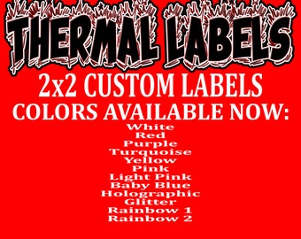 50 AANGEPASTE thermische LABELS