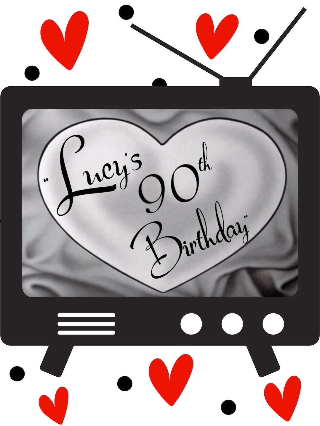 I Love Lucy (red Hearts) Theme Digital File - Etsy