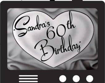 Letrero de cumpleaños personalizado "Amo a Lucy" (descarga digital)