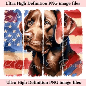 Digital - Brush Stroke Dog png Printable Patriotic Dog Portrait PNG - Labrador Retriever PNG, Download for Hunting Dog Mom 4th of July png