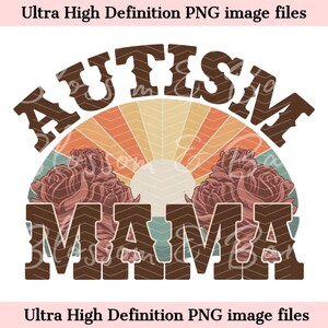 Digitale westerse Autism Mama PNG Autism Awareness png - autisme PNG Instant Download voor autistische moeder en therapeut Shirt sublimatie