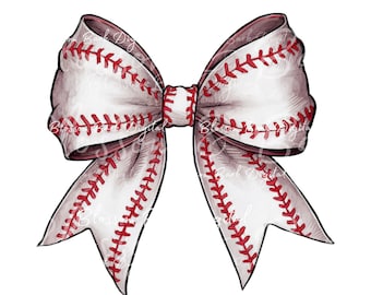 Girly Baseball Bow PNG - Sofortiger Download für Girly Sport-Shirt PNG zur Sublimation - Trendy Sommer Design - sicher für den kommerziellen Gebrauch