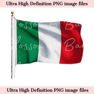 Digital Italian Flag PNG Simple Watercolor Italy Flag PNG - Italian pride Clip Art Download, Digital Sticker for Planner - For Commercial