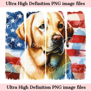Digital - Brush Stroke Dog png Printable Patriotic Dog Portrait PNG - Labrador Retriever PNG, Download for Hunting Dog Mom 4th of July png