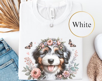Bernedoodle Dog T-shirt - Unisex Doodle Puppy Clothing, Comfortable Fit, Dog Mom Tee Shirt, Dog Apparel, Gift for Pet Parent