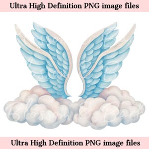 Numérique - Ailes commémoratives PNG Simple ailes commémoratives Clipart pour sublimation, clipart aile haute résolution pour Portrait, chien téléchargement