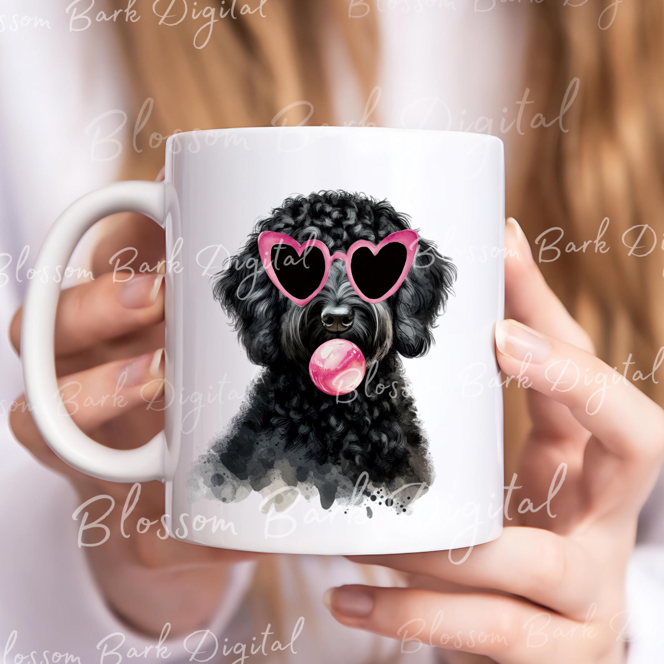 Digital Black Doodle Dog PNG Watercolor Dog Portrait PNG - Download for ...