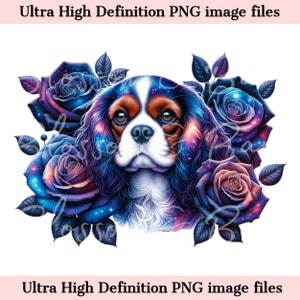 Digital Cavalier King Charles Spaniel PNG Galaxy PNG - Cavalier Dog PNG Descarga instantánea para peluquero de perros y perro mamá camisa regalo de sublimación
