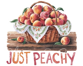 Peach Picking PNG - Instant Download for Cottagecore Shirt PNG Just Peachy Summer for sublimation - Western Design - safe for commercial use