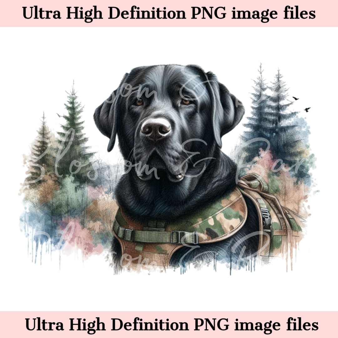 Digital - Black Labrador Dog PNG - Instant Download for Hunting Shirt ...