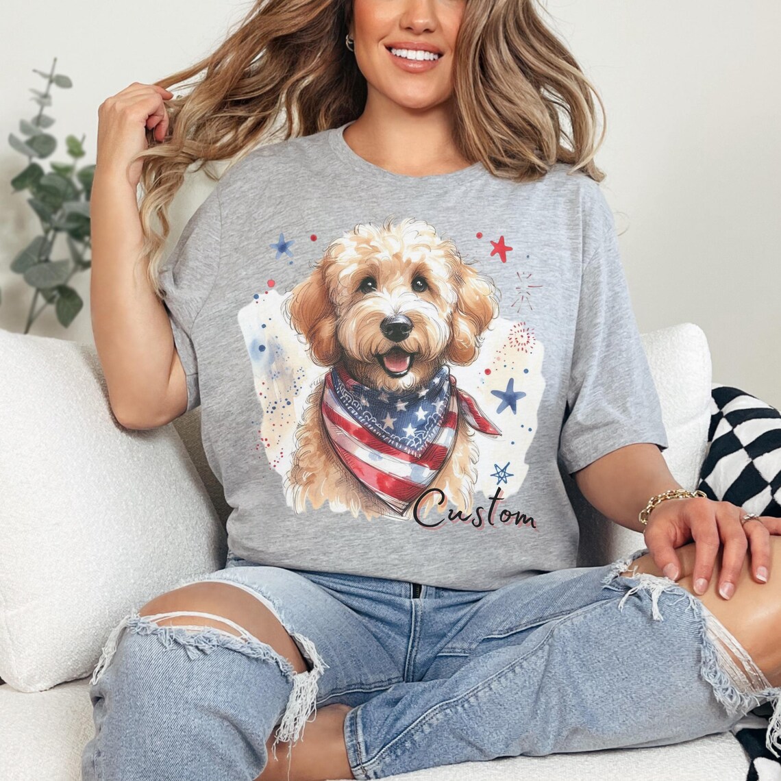 Custom Goldendoodle Dog T-shirt - Personalized Name Unisex Shirt ...