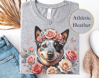 Blue Heeler Dog T-shirt - Unisex Australian Cattle Dog Short, Comfortable Fit, Dog Mom Tee Shirt, Dog Apparel, Gift for Pet Parent