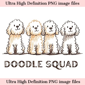 Perro mamá PNG de escuadrón Goldendoodle lindo digital - Perro doodle PNG - Descarga para sublimación de camiseta de perro Golden doodle lindo - Descarga instantánea
