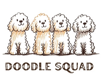 Digital Cute Goldendoodle Squad PNG Dog Mom PNG - Doodle Dog PNG - Download for Cute Golden doodle Dog Shirt Sublimation - Instant Download