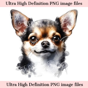 Digital Chihuahua PNG Beautiful Chihuahua Dog PNG - Dog Art PNG - Download for Dog Mom Shirt Sublimation - Safe for Commercial Use
