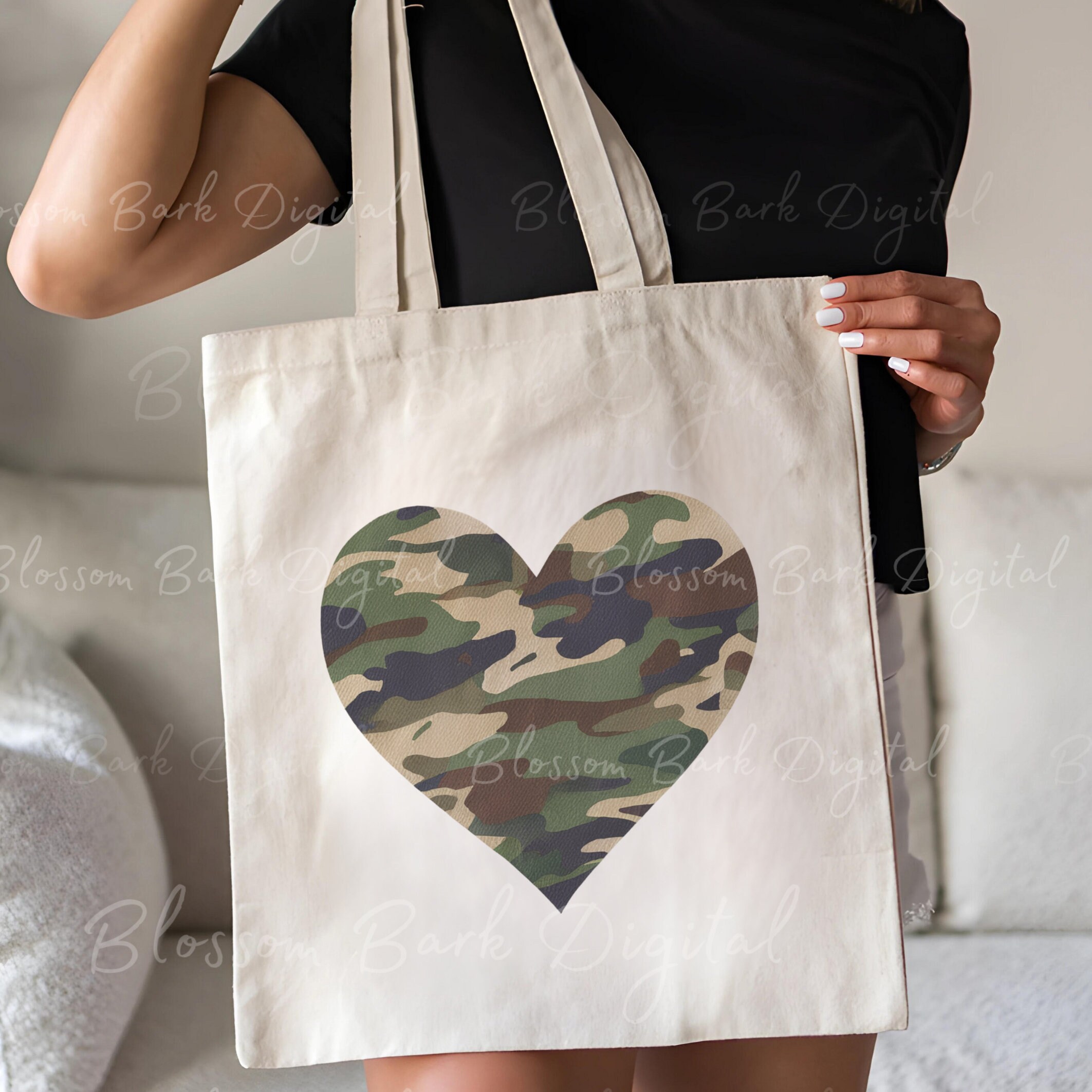 Digital Military Camo Heart PNG Army Wife PNG - Heart Clip Art 