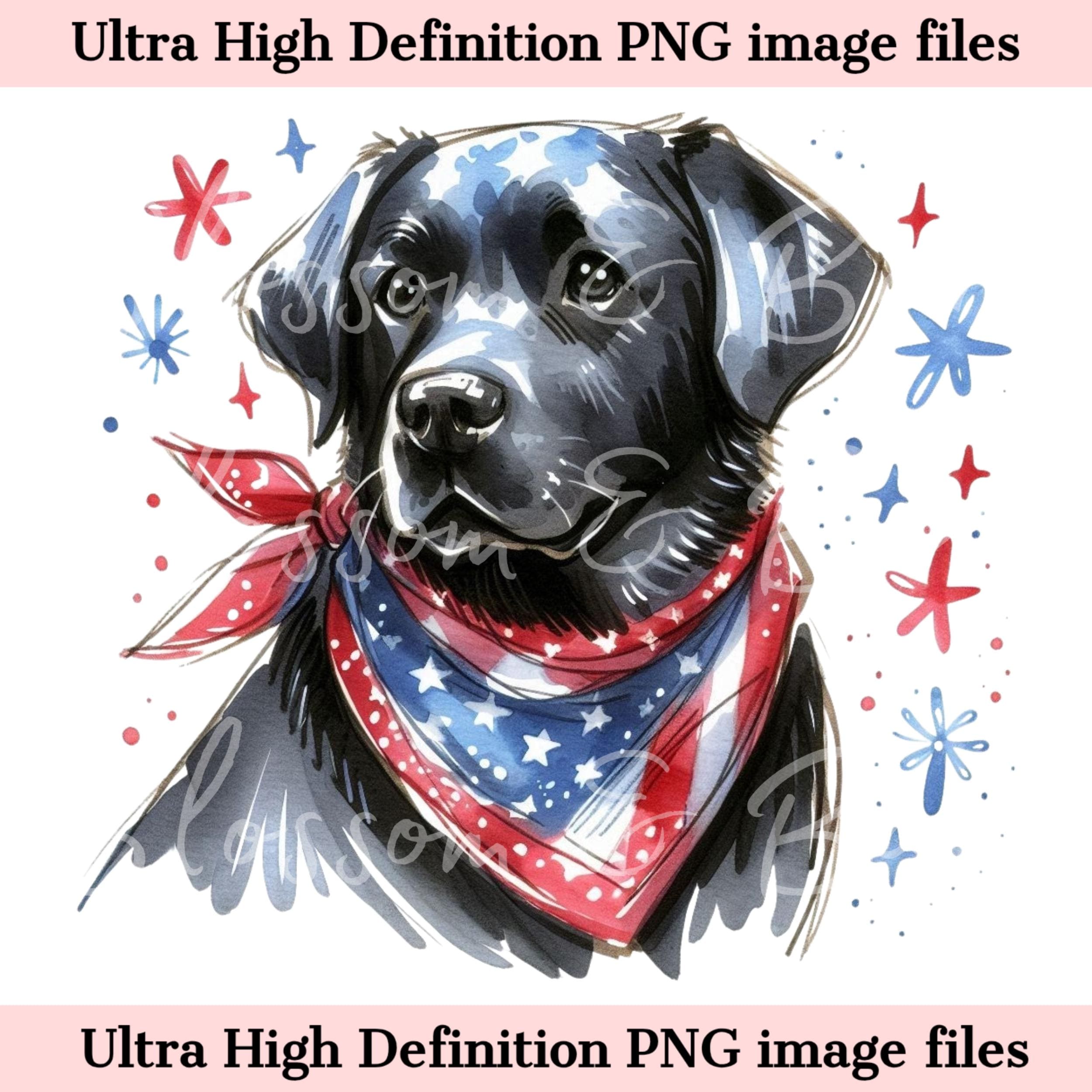 Digital Cute Black Lab PNG Printable Dog Portrait PNG - Summer Hunting ...