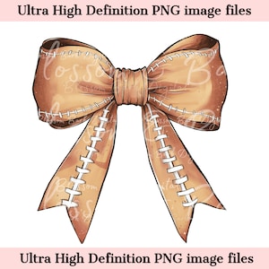 Girly Football Bow PNG - Descarga instantánea para Girly Sports Shirt PNG para sublimación - Trendy Football Mom Design - seguro para uso comercial